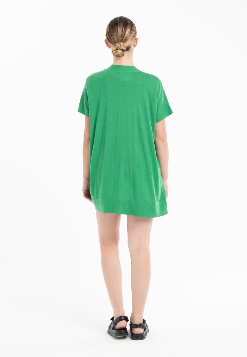 Gilet à manches courtes ultrafin cachemire et laine vert femme - KELLY 5
